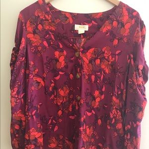 Anthropologie Maeve Floral Button Down